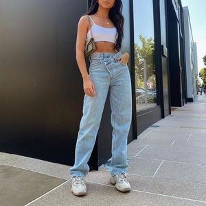 AGOLDE criss cross jeans